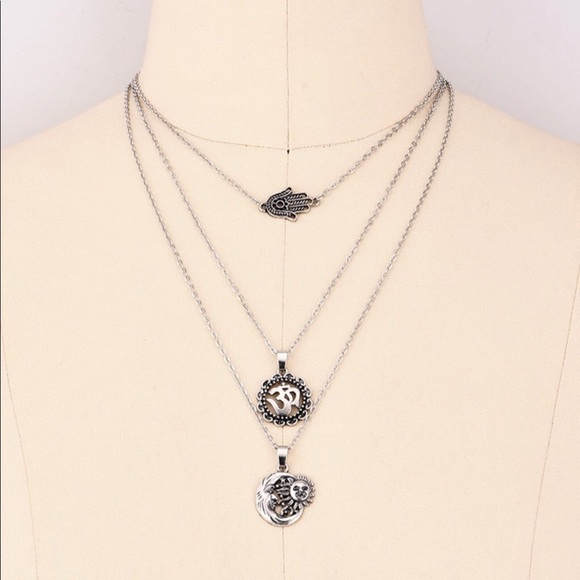 Hippie/Bohemian Three Layered Necklace - Picture 2 of 3